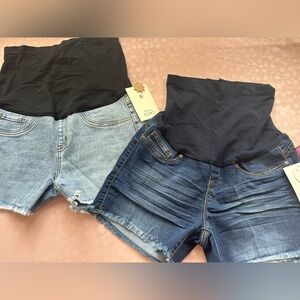 🆕 2 Maternity Jean Shorts